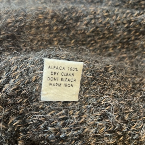 Caamaño 100% Alpaca Hand Knit Sweater Jacket Size Medium Peru Boho Cottagecore - Picture 8 of 12